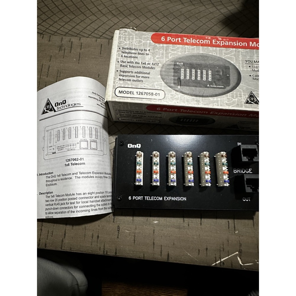 On-Q/Legrand 1267058-01 6-Port Telecom Expansion Module - Picture 3 of 3